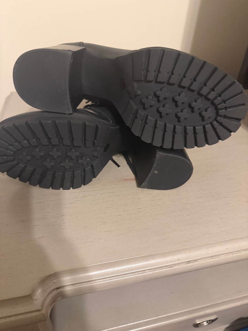 Steve Madden Black Lace Up Boots - Picture 10 of 10